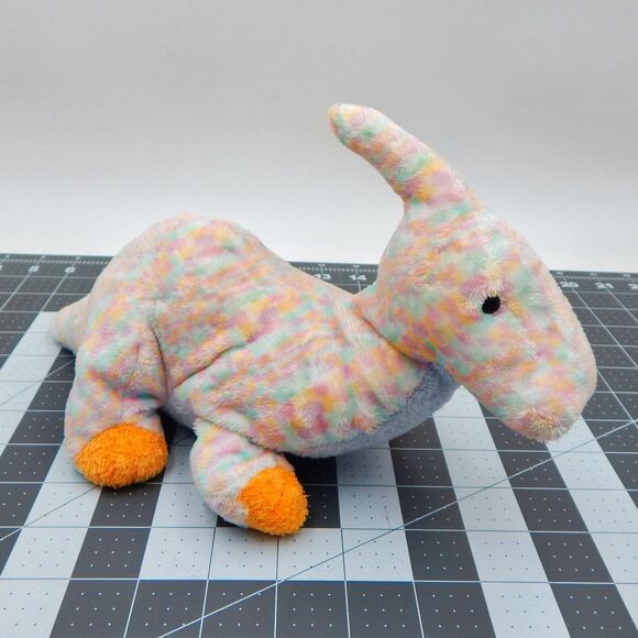TY Pluffies Clomps Dinosaur Tylux Pastel Spots 10 Inch Plush Stuffed Animal - Picture 3 of 13